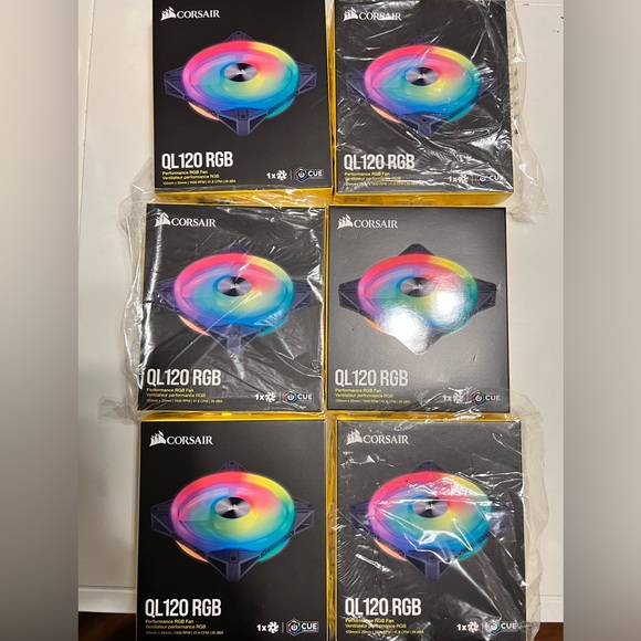 Corsair QL120 RGB Performance RGB fan- Never been open; Sealed boxes - Picture 1 of 6